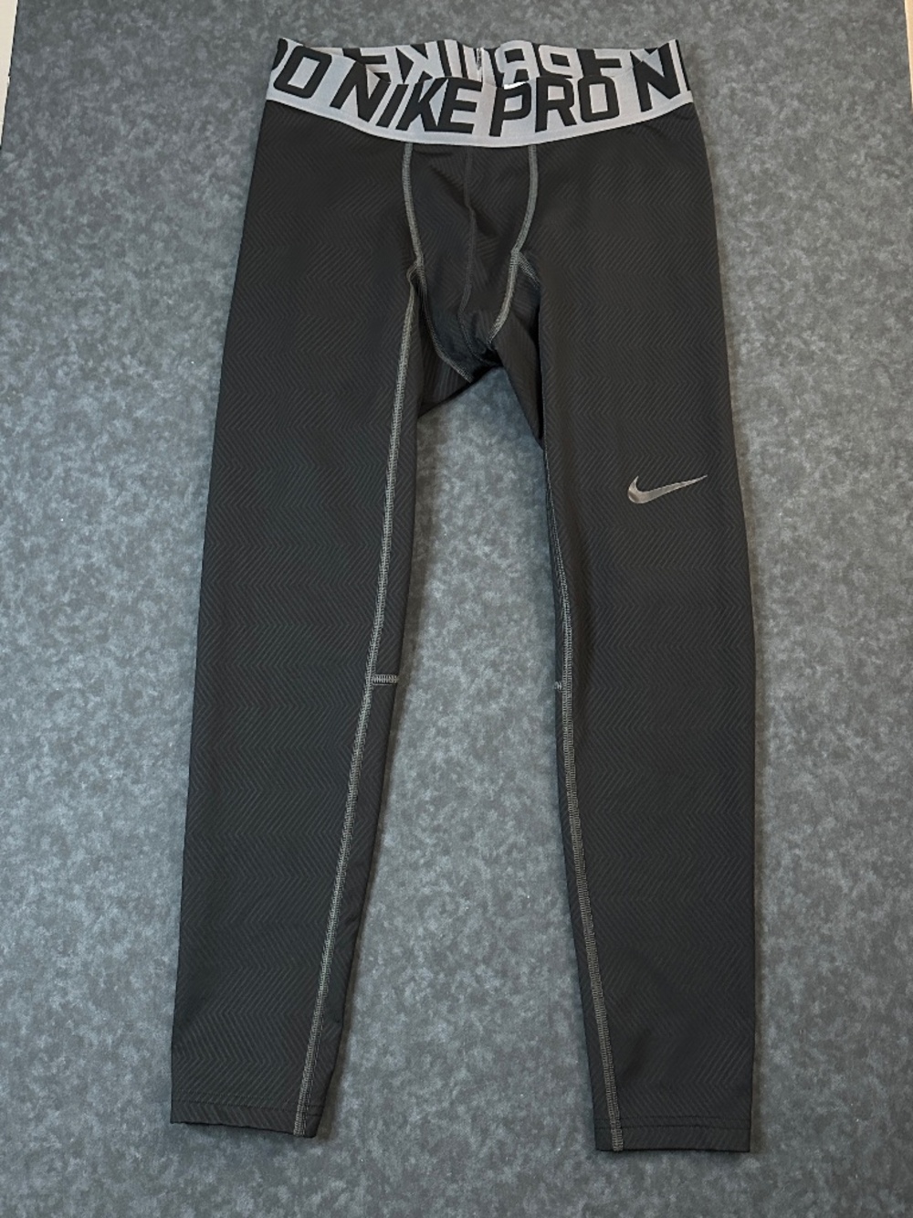 Nike Pro Compression Black Leggings Size Large